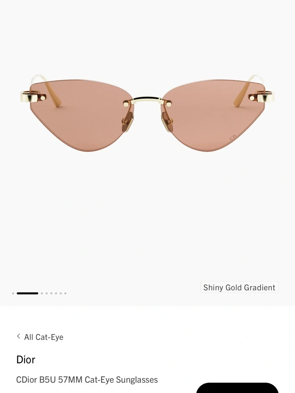 Dior CDior B5U 57MM Cat-Eye Sunglasses - Picture 3 of 10